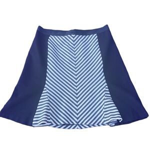 Ann Taylor women’s skirt blue white flare size 6 nautical coastal beachy